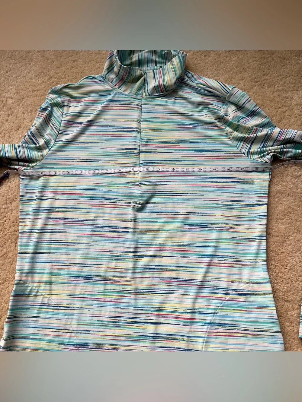 Lands’ End Multicolored Striped 1/4 Zip Swim Cover Up Dress - Size S - EUC